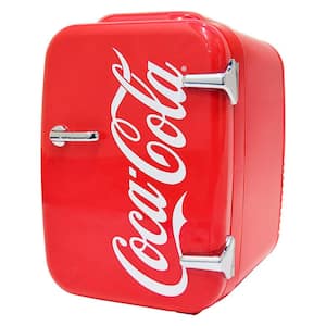 Coca-Cola Vintage Chic 0.14 cu. ft. Retro Mini Fridge in Red without Freezer