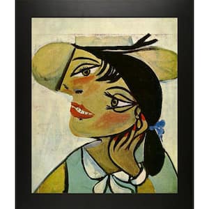 Portrait of woman in d`hermine pass by Pablo Picasso New Age Wood Framed Oil Painting Art Print 24.75 in. x 28.75 in.