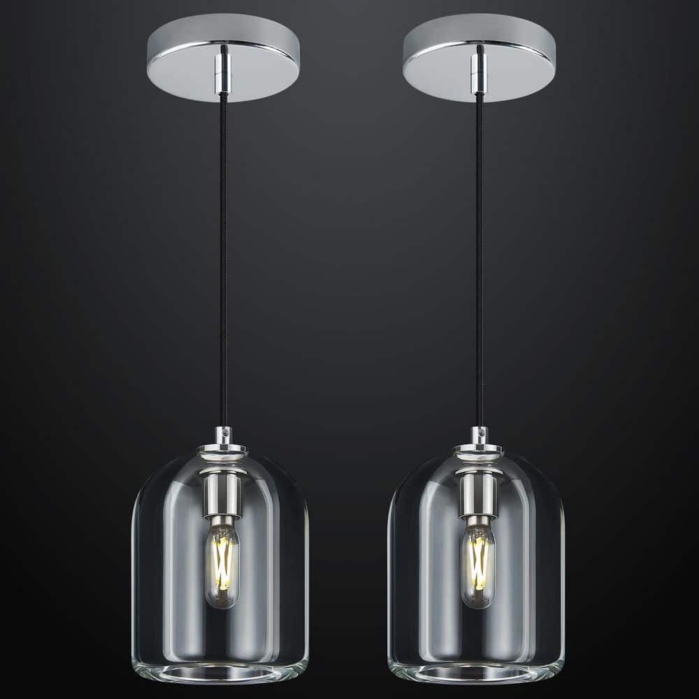 Modern Chrome Pendant Lights Kitchen Island Ceiling Chandelier Indoor Crystal Hanging Light （2Pack） price history on PriceWatchPro