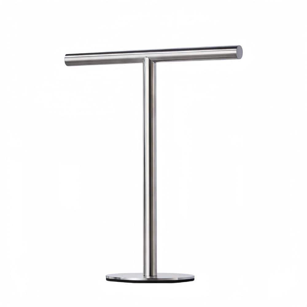 T-Shape Stainless Steel Bathroom Hand Towel Holder Stand for Bathroom, Kitchen, Vanity Countertop, Silver (Pack of 2) price history on PriceWatchPro