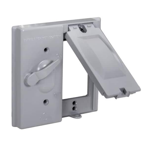 Southwire 5-in-1 Weatherproof Universal Combo Double Gang Toggle Switch Cover