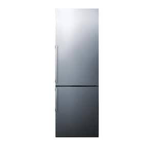 24 in. 11 cu. ft. Bottom Freezer Refrigerator in Stainless Steel, Counter Depth