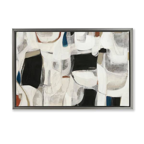 Stupell Industries Dynamic Earthy Shapes by Kippi Leonard Gray Floater Frame Abstract Graphic Art Print 21 in. x 31 in.
