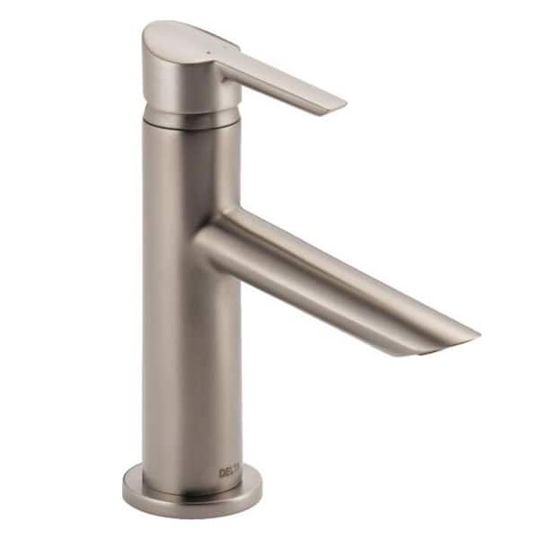Delta Compel Single Hole Single-Handle Bathroom Faucet with Metal Drain Assembly in Stainless