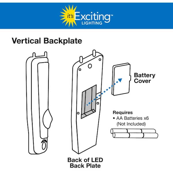 It's Exciting Lighting Vivid Series Stone Indoor/Outdoor LED High Gloss  Battery Operated Wall Lantern Sconce IEL-2488G - The Home Depot