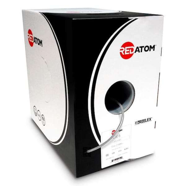 RED ATOM 550 MHz, 1000 ft. 23 AWG 4-Pair UTP Cat6 Data Cable