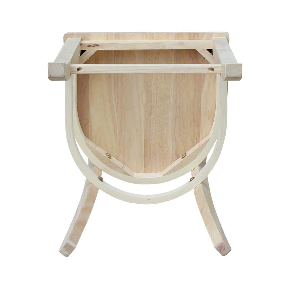Charlotte 24" Traditional Parawood Counter Height Stool, Unfinished