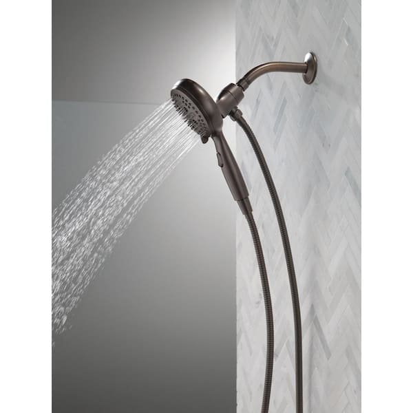 SureDock Magnetic 7-Spray Patterns 1.75 GPM 4.94 in. Wall Mount Handheld Shower Head in Venetian Bronze