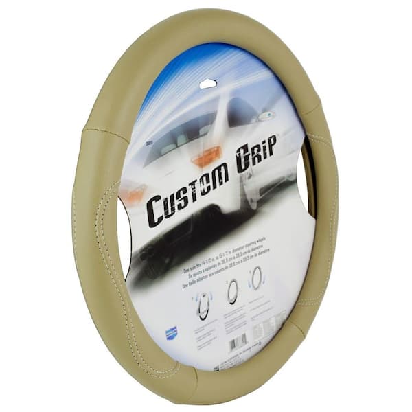 Unbranded Leatherette Steering Wheel Cover in Tan
