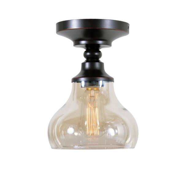 Kenroy Home Wren 1-Light Oil Rubbed Bronze Flush Mount Light