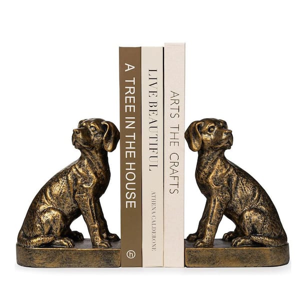 Unbranded 2.83"D x 9.5"W x 6.5"H Labrador Retriever Bookends, Anti-Slip Dog Statues for Heavy Books - Home/Office Decor