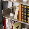 Full view of the 3-tier rustic wood bookshelf.