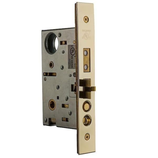Baldwin Lifetime Polished Brass Entrance Emergency Egress Left-Handed Mortise Lock