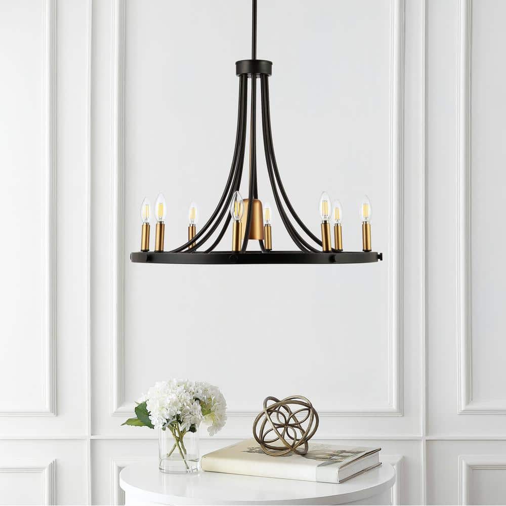 Black Iron Empire Shape Rustic Chandelier Light