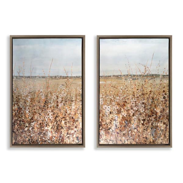 Rustic Country Prairie by Tim OToole 2 Pieces Brown Floater Frame Nature Graphic Art Print 31 in. x 21 in.
