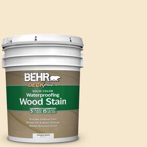 5 gal. White Base Solid Color Waterproofing Exterior Wood Stain