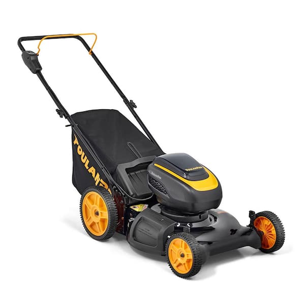Poulan Pro PRLM21i 21 in. 58-Volt Lithium-Ion Cordless Battery 3-in-1 Walk Behind Push Lawn Mower Battery Included