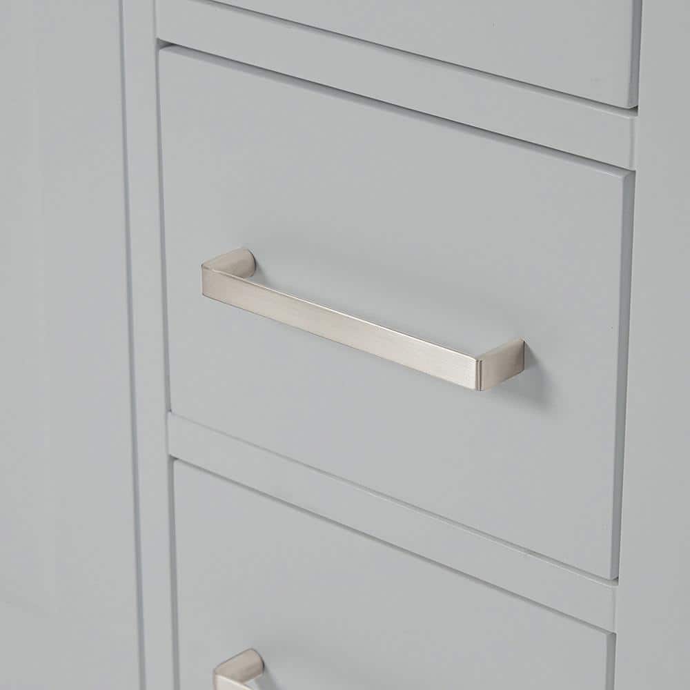 Cambridge 49" Gray Painted Freestanding Single Vanity with Quartz Top