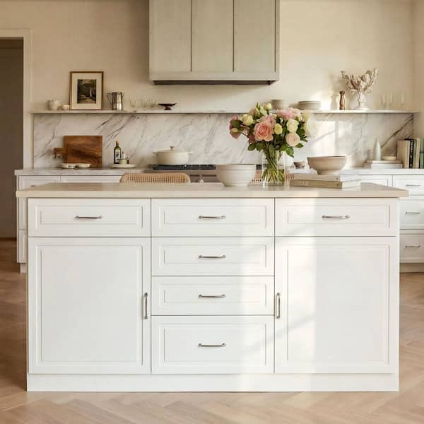 Black Rubber wood Drop-Leaf Countertop 53.9 in. Kitchen Island on