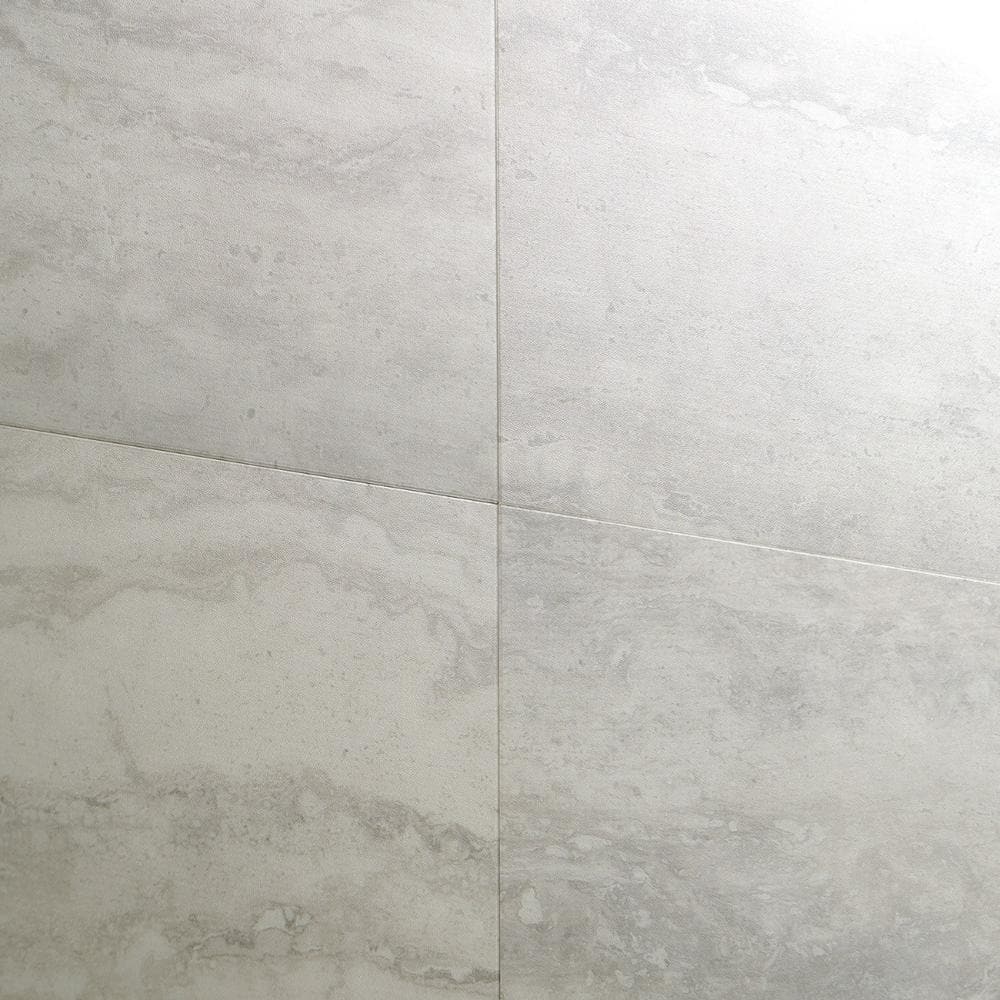 Elmdale Light Gray Wide Plank Vinyl Tile with Water Protection
