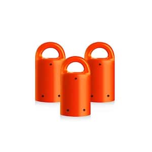 Heavy-Duty Indoor Outdoor Neodymium Anti-Rust Magnet, Magnetic Stud Finder, Key Organizer in Orange (3-Pack)
