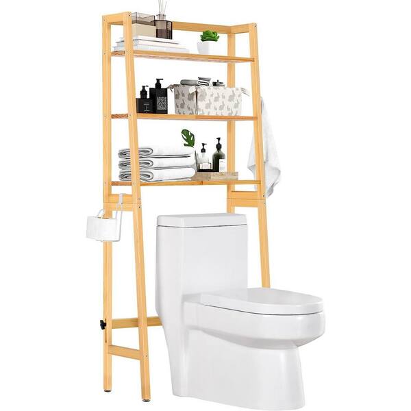 Dyiom 25.59 in. W x 61.42 in. H x 11.02 in. D Wood Rectangular Shelf in Yellow