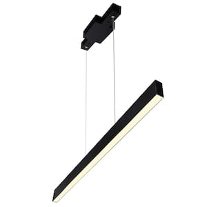 Pienza 7 in LED Integrated Black Chandelier