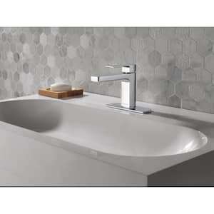 Xander Single Handle Single Hole Bathroom Faucet Less Pop-Up Assembly in Chrome