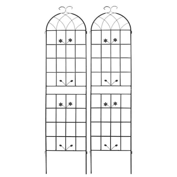 ProMax 71 in. Heavy-Duty Metal Expandable Trellis-2 Pack for Climbing Plants with Rust-Resistant Coating