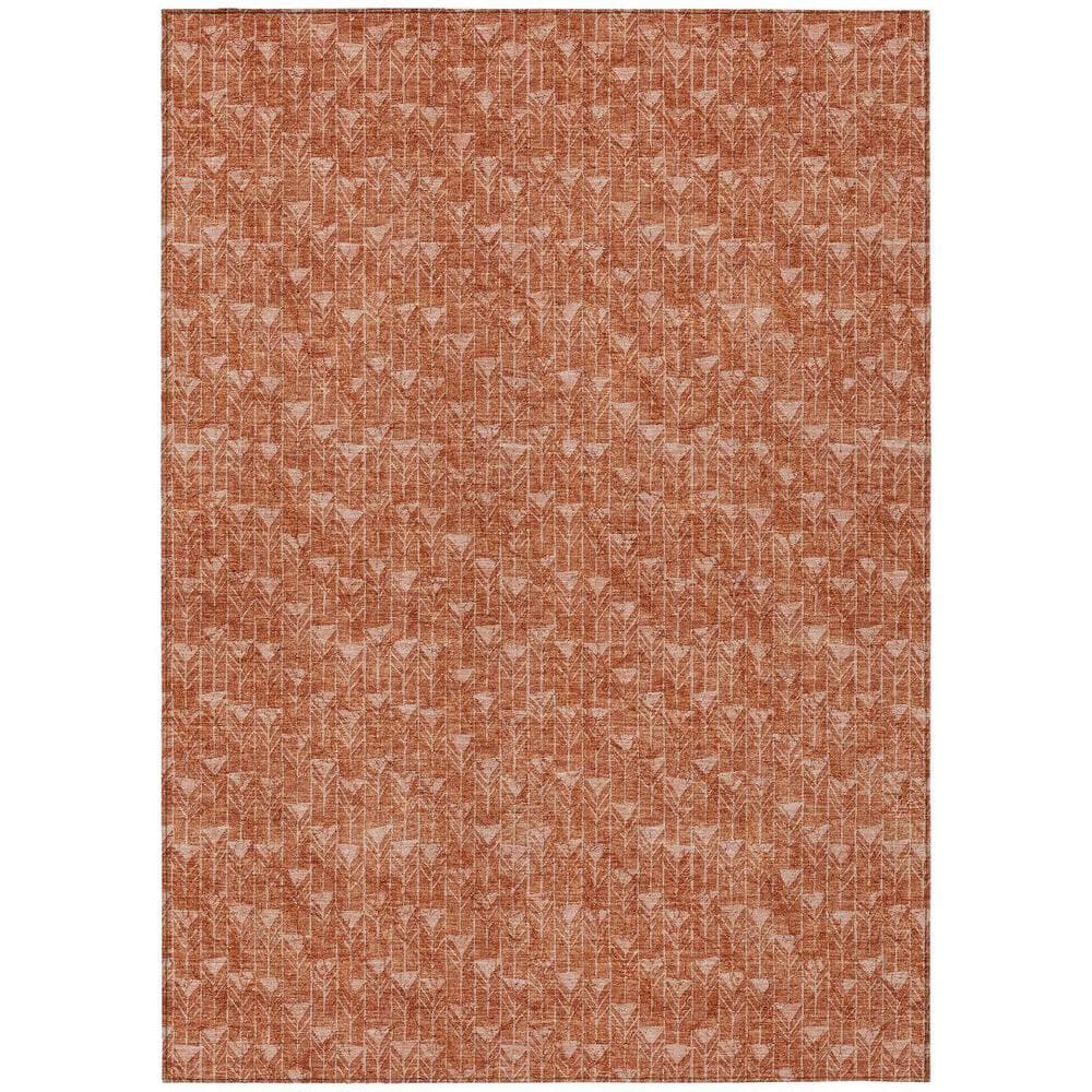 Terracotta 3 ft. x 5 ft. Geometric Indoor / Outdoor Area Rug price history on PriceWatchPro