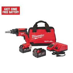 M18 FUEL 18-Volt Lithium-Ion Brushless Cordless Drywall Screw Gun Kit with (2) 5.0Ah Batteries, Charger and Tool Bag