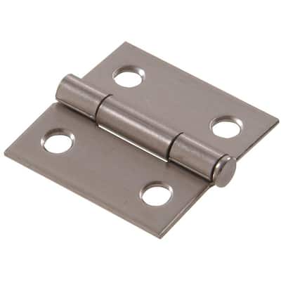 3 Open Width 1/4 Pin Diameter 3 Long 0.120 Leaf Thickness 0.120 Leaf Thickness 3 Open Width 1/4 Pin Diameter 3 Long Marlboro Stainless Steel 316 Surface Mount Butt Hinge without Hole 2B Mill Finish Non-Removable Pin Pack of 1 