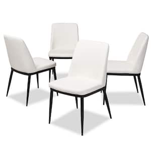 Darcell White Faux Leather Upholstered Dining Chair (Set of 4)