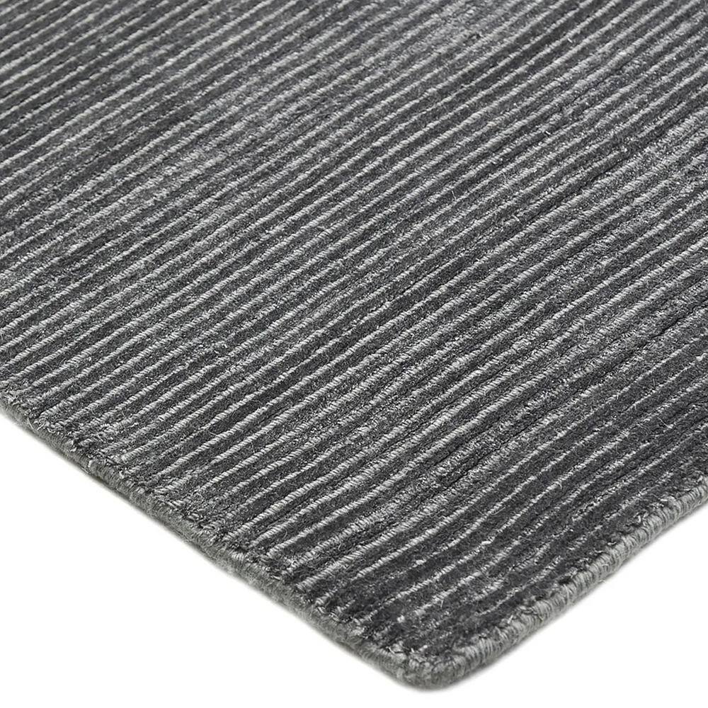 Elegant Cordi Dark Gray Hand-Knotted Wool-Blend 9' x 12' Area Rug