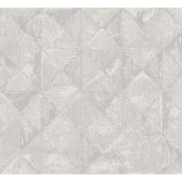 Demir Grey Distressed Geometric Wallpaper