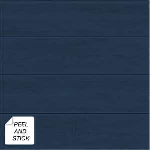 Shiplap Coastal Blue Vinyl Peel & Stick Wallpaper Roll (Covers 30.75 Sq. Ft.)