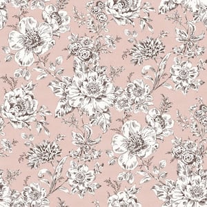 Pink Winifred Peel and Stick Wallpaper