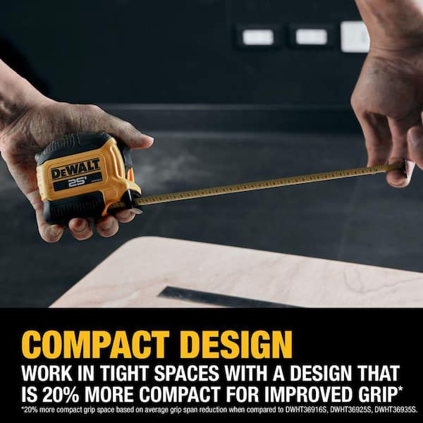 DEWALT - 25 ft. x 1-1/8 in. Tape Measure with Finger Brake