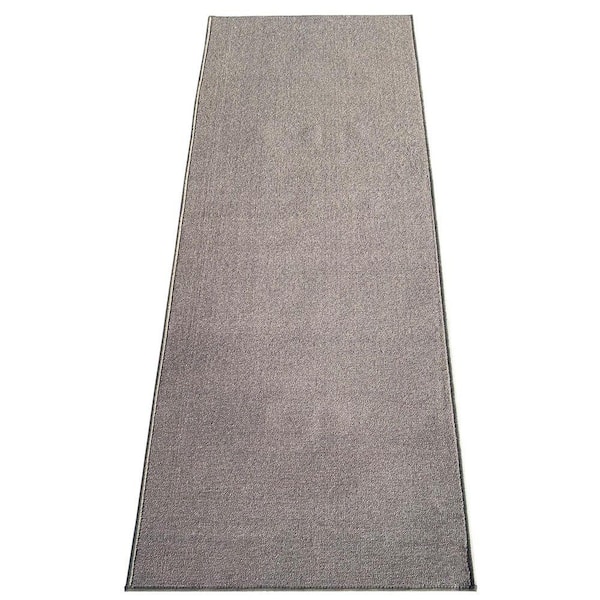 Solid Dark Gray 26 in. W x 3 ft. L RunnerRug/Stair Runner 6.6 sq. ft.