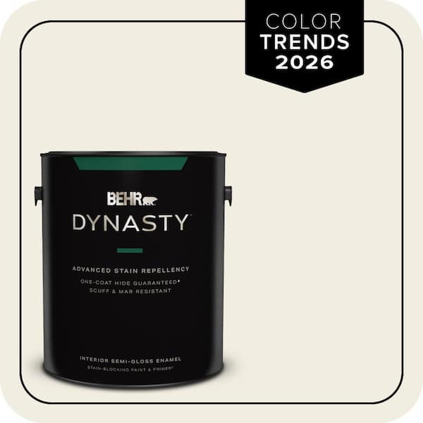 BEHR DYNASTY 1 gal. Designer Collection #DC-003 Blank Canvas Semi-Gloss Enamel Interior Stain-Blocking Paint & Primer