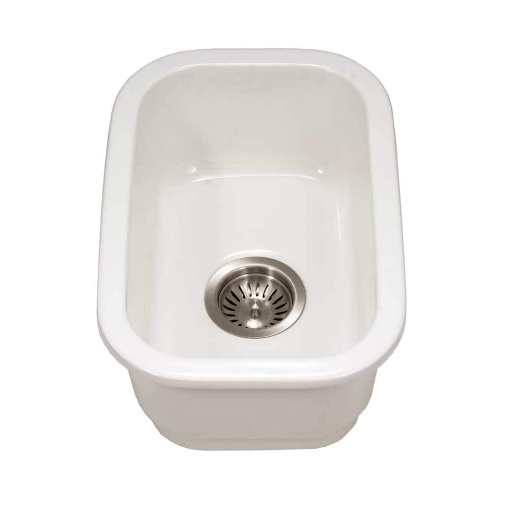HOUZER Houzer Platus Undermount Fireclay 13 inch Bar Sink, White, PTB1318 WH PTB1318 WH The