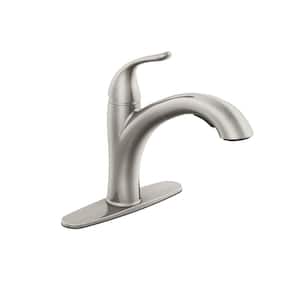 Alima Single-Handle Pull -Out Sprayer Kitchen Faucet in Brushed Nickel