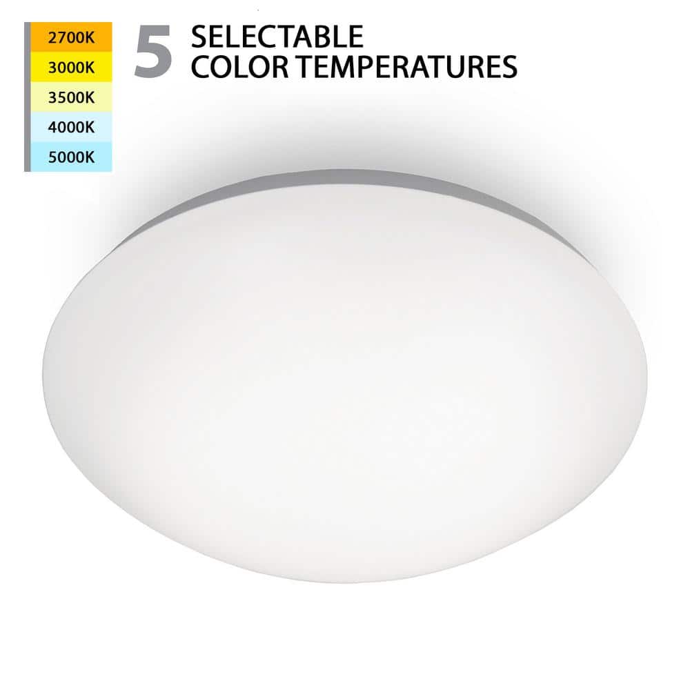 Glo Energy Star Aluminum 11.75" LED Flush Mount in White
