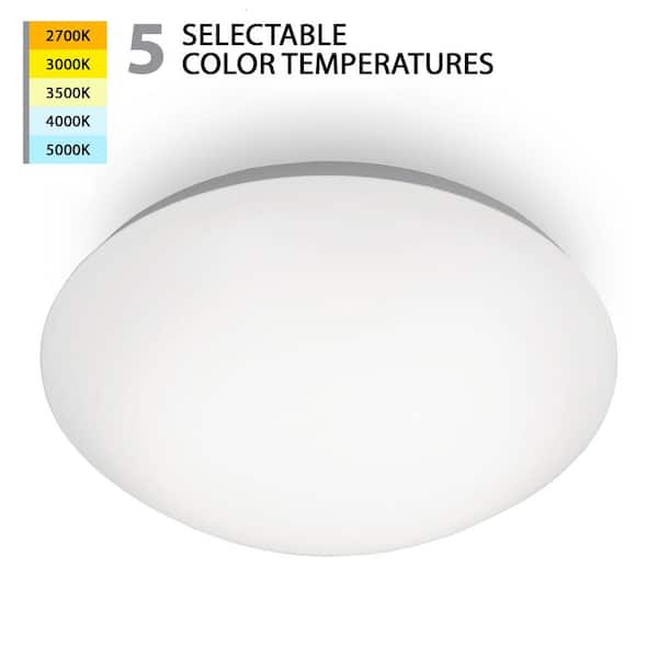 WAC LIMITED Glo 11 in. 1-Light White Selectable LED Flush Mount 2700K-3000K-3500K-4000K-5000K