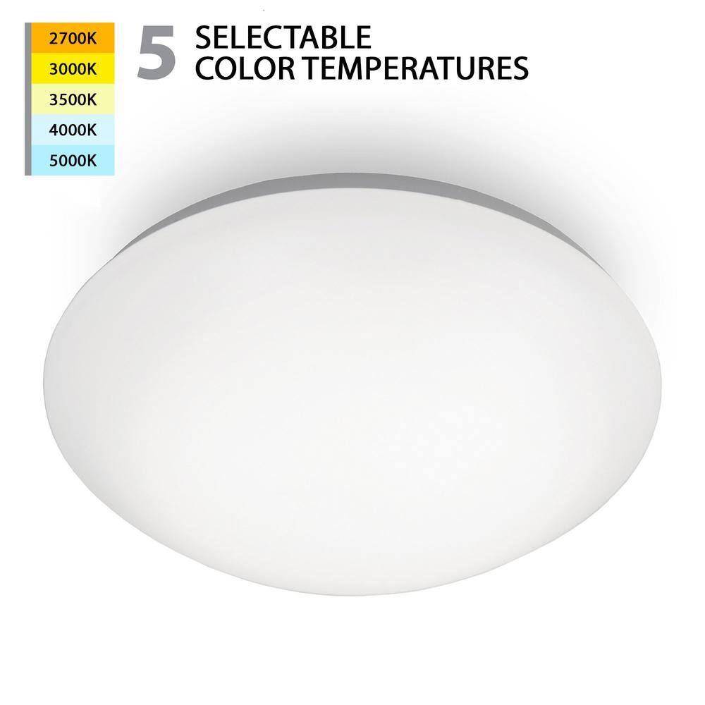 Glo 14in Energy Star Certified LED Flush Mount in White