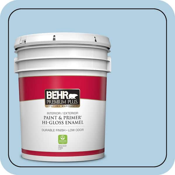 BEHR PREMIUM PLUS 5 gal. #560C-3 Holiday Road Hi-Gloss Enamel Interior/Exterior Paint & Primer