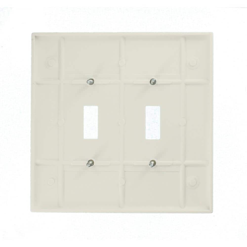 White Oversized 2-Gang Toggle Wall Plate