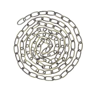 Steel 10 ft. Chain for Hanging Max 40 lbs. -Lighting Fixture/Swag Light/Plant in Antique Brass 11G