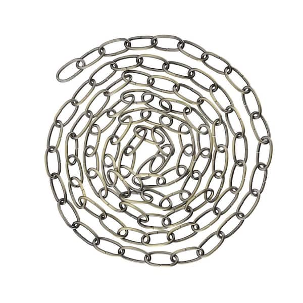 Unbranded Steel 10 ft. Chain for Hanging Max 40 lbs. -Lighting Fixture/Swag Light/Plant in Antique Brass 11G