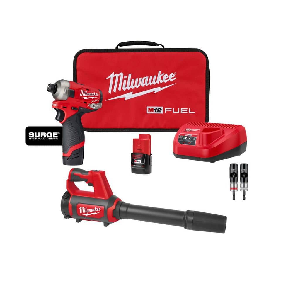 M12 FUEL 12V 4-in-1 Installation 3/8 in. Drill Driver Kit with M12 Compact Spot Blower with 2-Pc Wire Stripper price history on PriceWatchPro